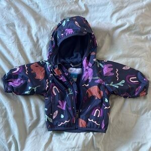 Columbia infant winter/spring jacket. Size 0-3. Nocturnal Joyful Shapes. NWOT